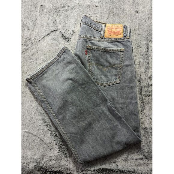 Levi's 514 Straight Leg Jeans Men's Size 38x32 Gray - Picture 2 of 14